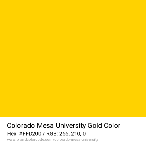 Colorado Mesa University's Gold color solid image preview