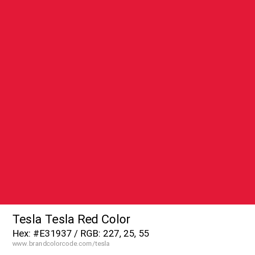 Tesla, Inc. 's Tesla Red color solid image preview
