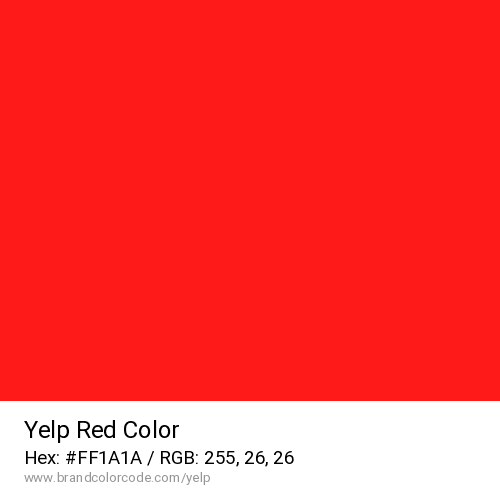 Yelp's Red color solid image preview