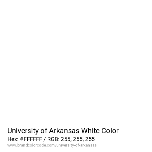 University of Arkansas's White color solid image preview