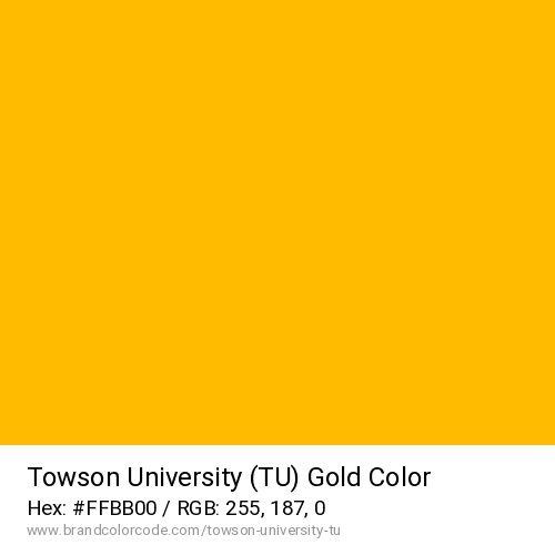 Towson University (TU)'s Gold color solid image preview