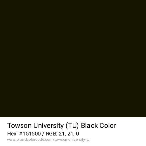 Towson University (TU)'s Black color solid image preview