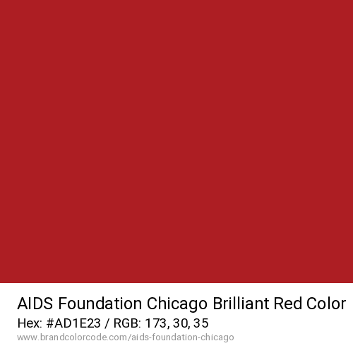 AIDS Foundation Chicago's Brilliant Red color solid image preview