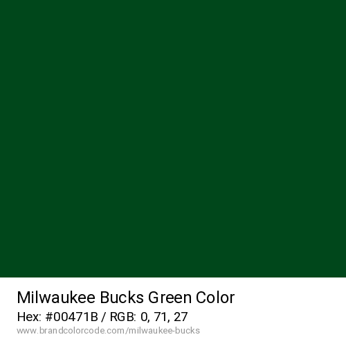 Milwaukee Bucks's Good Land Green color solid image preview