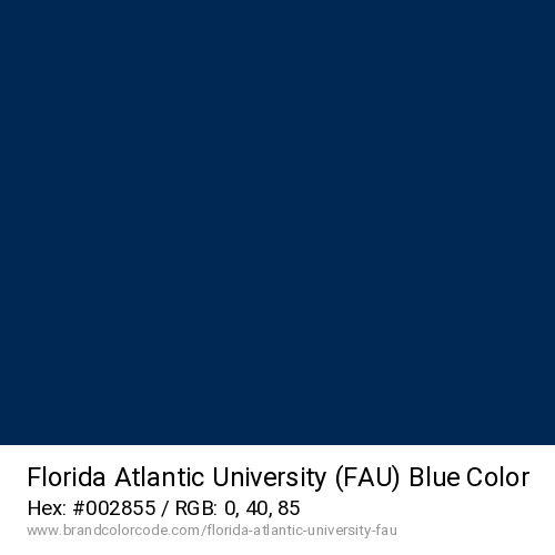 Florida Atlantic University (FAU)'s Blue color solid image preview