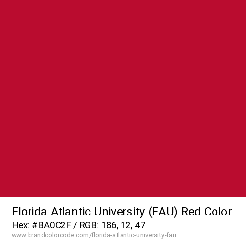 Florida Atlantic University (FAU)'s Red color solid image preview