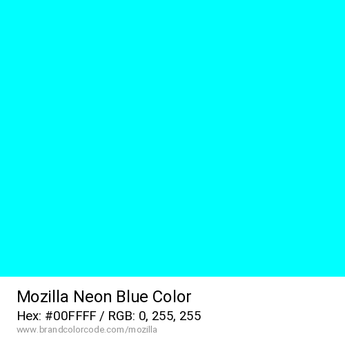 Mozilla's Neon Blue color solid image preview