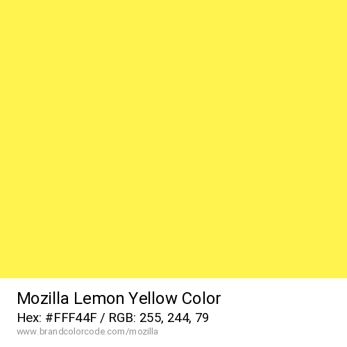 Mozilla's Lemon Yellow color solid image preview