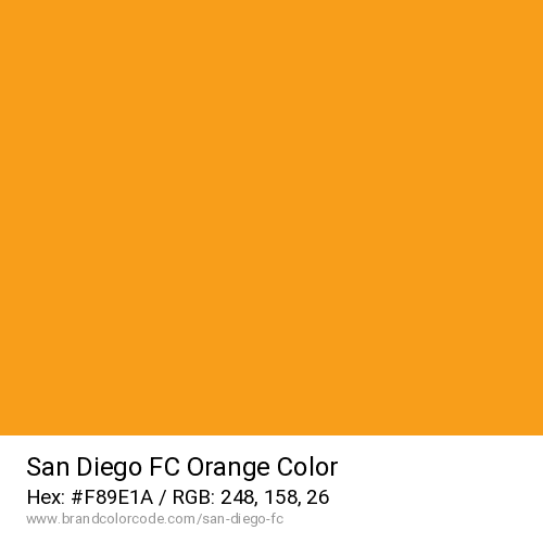 San Diego FC's Orange color solid image preview