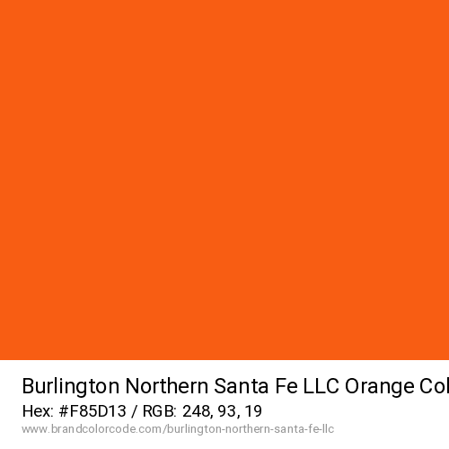 Burlington Northern Santa Fe LLC's Orange color solid image preview