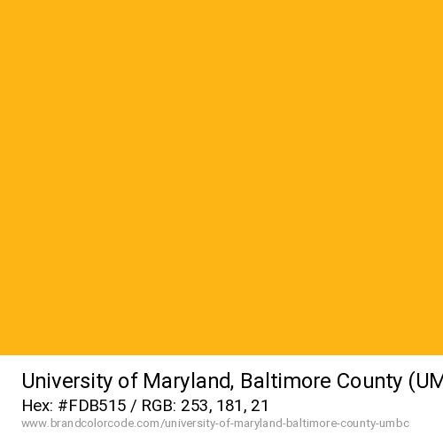 University of Maryland, Baltimore County (UMBC)'s UMBC Gold color solid image preview