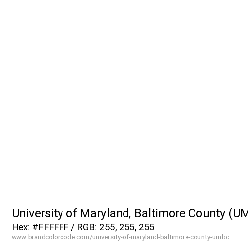University of Maryland, Baltimore County (UMBC)'s White color solid image preview
