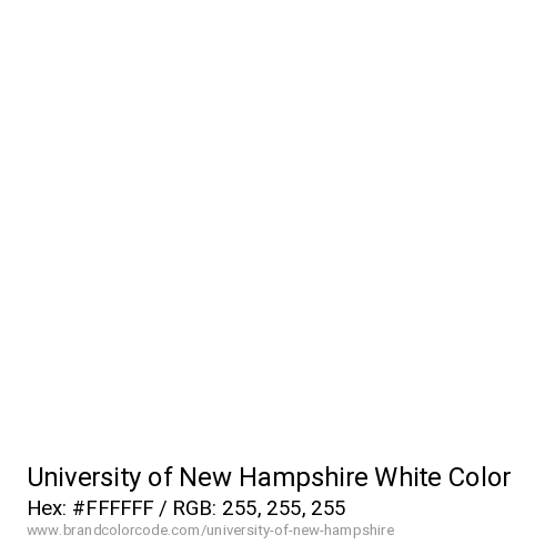 University of New Hampshire's White color solid image preview