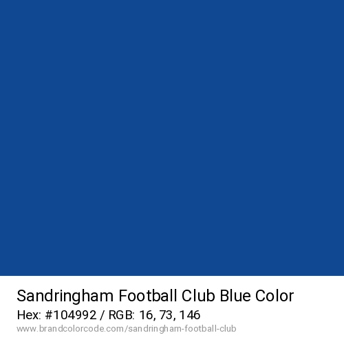 Sandringham Football Club's Blue color solid image preview