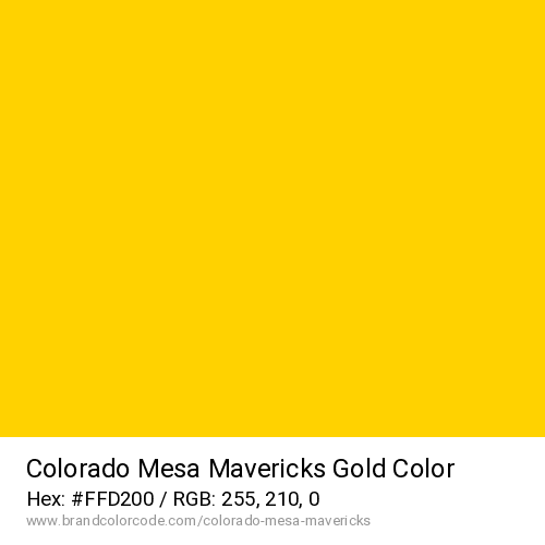 Colorado Mesa Mavericks's Gold color solid image preview