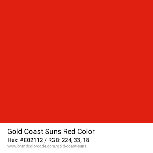 Gold Coast Suns's Red color solid image preview