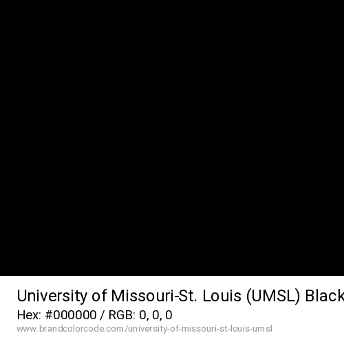 University of Missouri-St. Louis (UMSL)'s Black color solid image preview