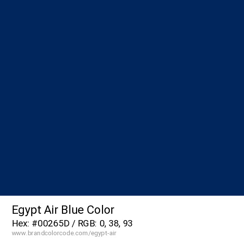 Egypt Air's Blue color solid image preview