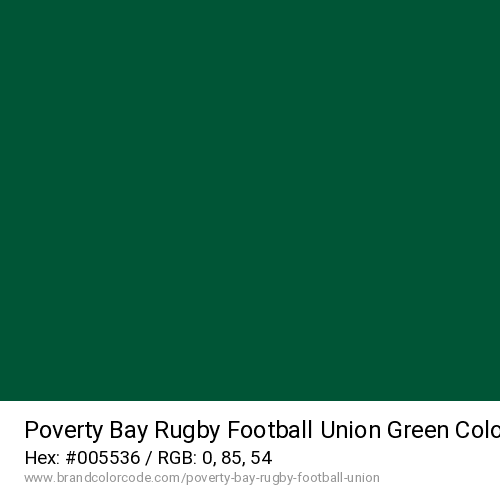 Poverty Bay Rugby Football Union's Green color solid image preview