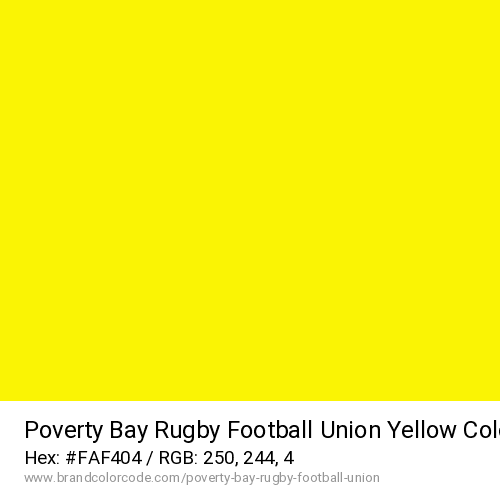 Poverty Bay Rugby Football Union's Yellow color solid image preview