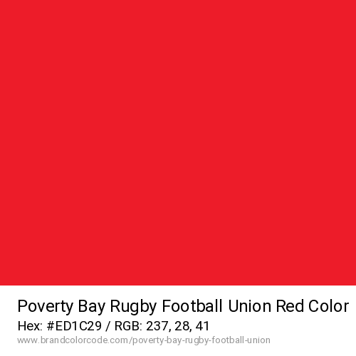 Poverty Bay Rugby Football Union's Red color solid image preview