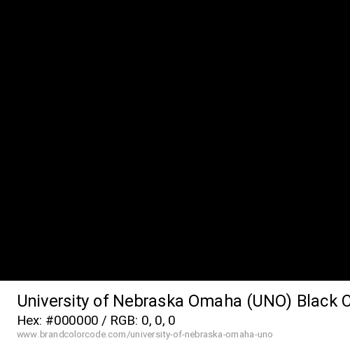 University of Nebraska Omaha (UNO)'s Black color solid image preview