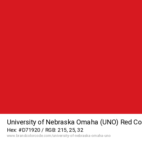 University of Nebraska Omaha (UNO)'s Red color solid image preview