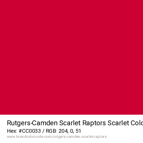 Rutgers-Camden Scarlet Raptors's Scarlet color solid image preview