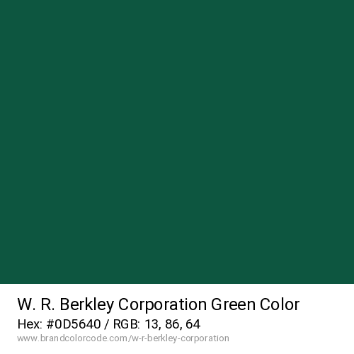 W. R. Berkley Corporation's Green color solid image preview