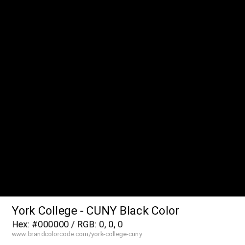 York College – CUNY's Black color solid image preview