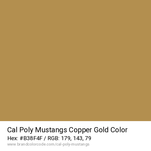 Cal Poly Mustangs's Copper Gold color solid image preview