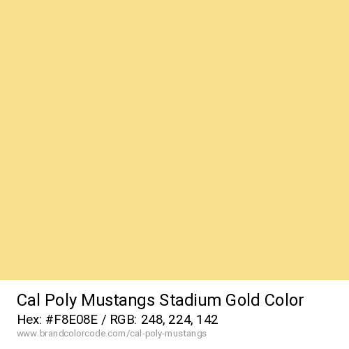 Cal Poly Mustangs's Stadium Gold color solid image preview