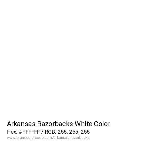 Arkansas Razorbacks's White color solid image preview