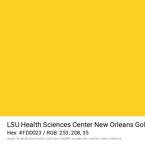 LSU Health Sciences Center New Orleans's Gold color solid image preview