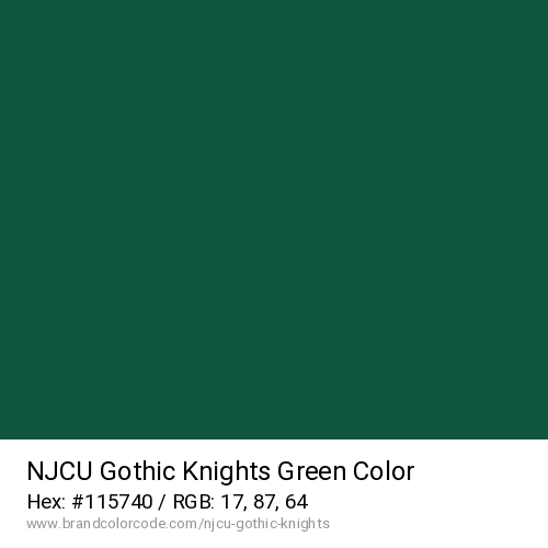NJCU Gothic Knights's Green color solid image preview