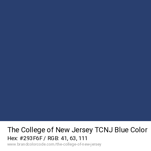 The College of New Jersey's TCNJ Blue color solid image preview