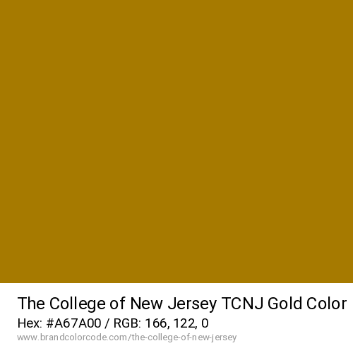 The College of New Jersey's TCNJ Gold color solid image preview