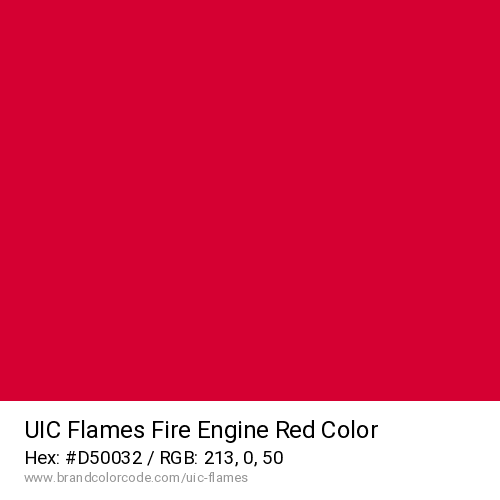 UIC Flames's Fire Engine Red color solid image preview
