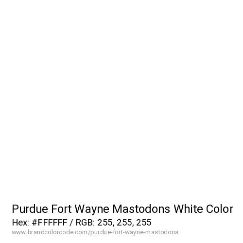 Purdue Fort Wayne Mastodons's White color solid image preview