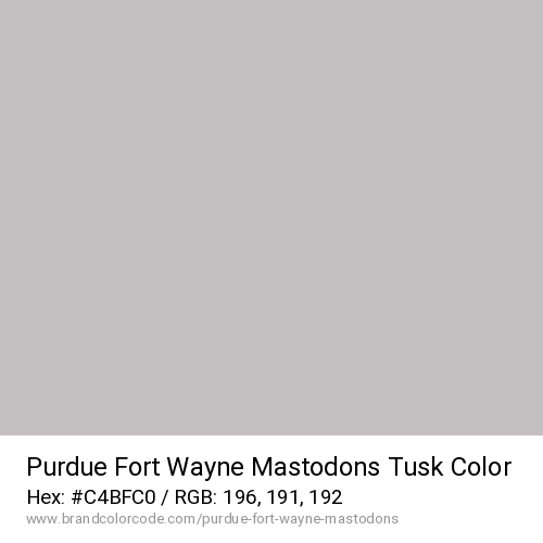 Purdue Fort Wayne Mastodons's Tusk color solid image preview