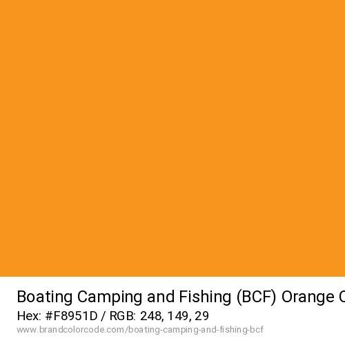 Boating Camping and Fishing (BCF)'s Orange color solid image preview