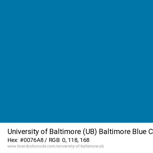 University of Baltimore (UB)'s Baltimore Blue color solid image preview