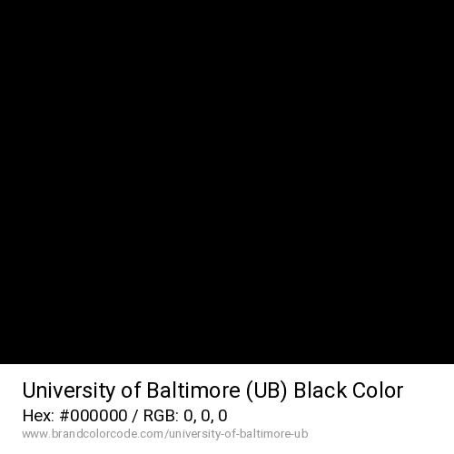 University of Baltimore (UB)'s Black color solid image preview