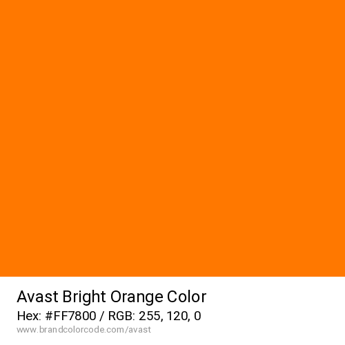 Avast's Bright Orange color solid image preview