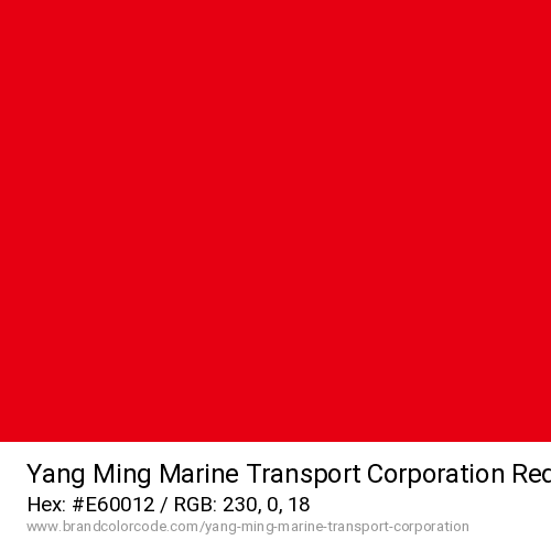 Yang Ming Marine Transport Corporation's Red color solid image preview