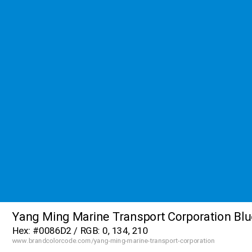 Yang Ming Marine Transport Corporation's Blue color solid image preview