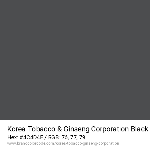 Korea Tobacco & Ginseng Corporation's Black color solid image preview