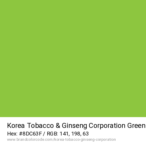 Korea Tobacco & Ginseng Corporation's Green color solid image preview