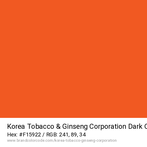 Korea Tobacco & Ginseng Corporation's Dark Orange color solid image preview