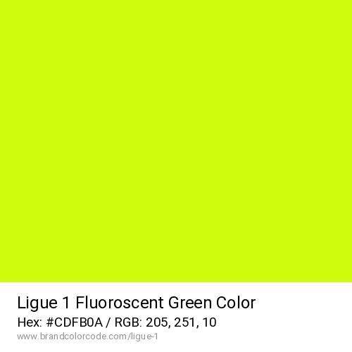 Ligue 1's Fluoroscent Green color solid image preview